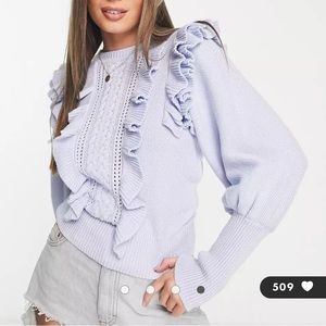 Nobody’s Child ASOS Cotton Ruffle Sweater BNWT